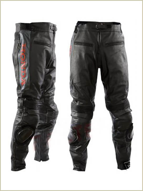 Honda Motorcycle Black Leather Pant (1) Honda Motorcycle Black Leather Pant