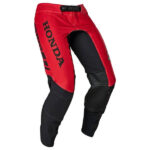 Honda Motorcycle Racing Black And Red Leather Pant