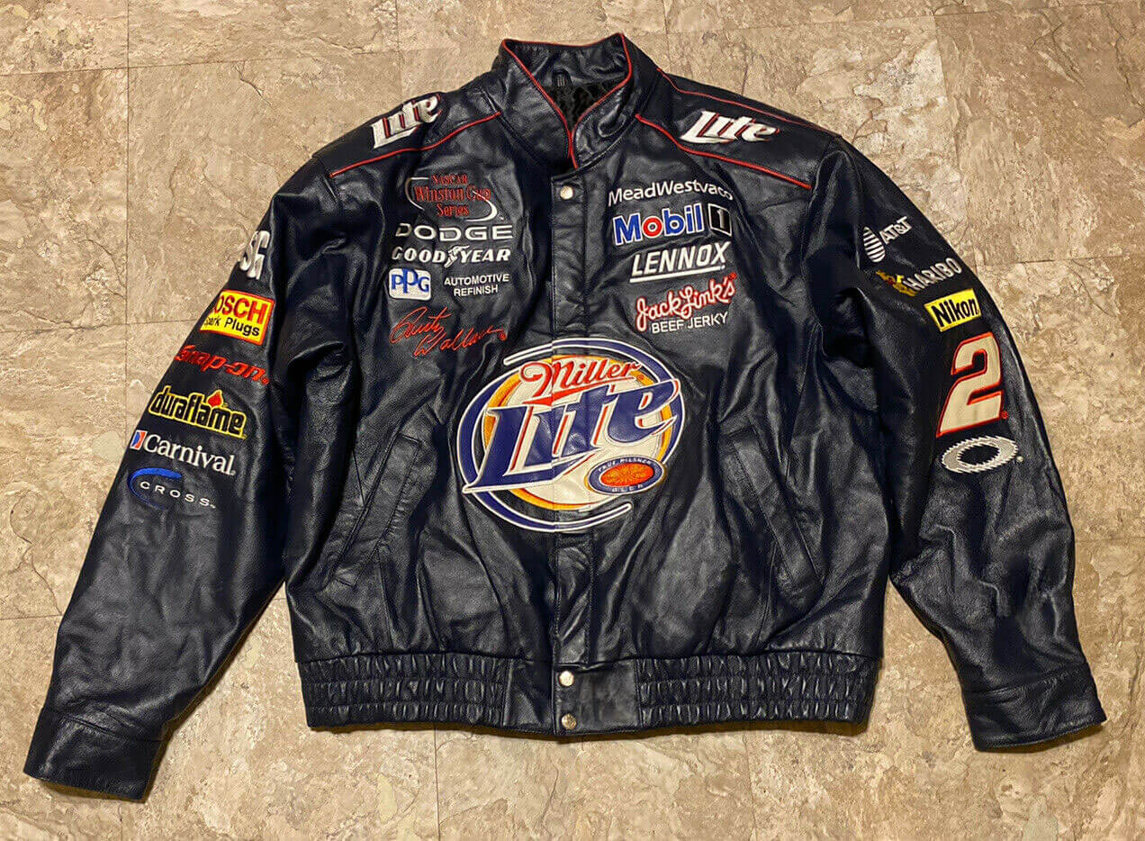 Jeff Hamilton NASCAR Rusty Wallace Miller Lite Jacket - Maker of Jacket