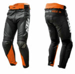 KTM Motorcycle Racing Black And Orange Leather Pant
