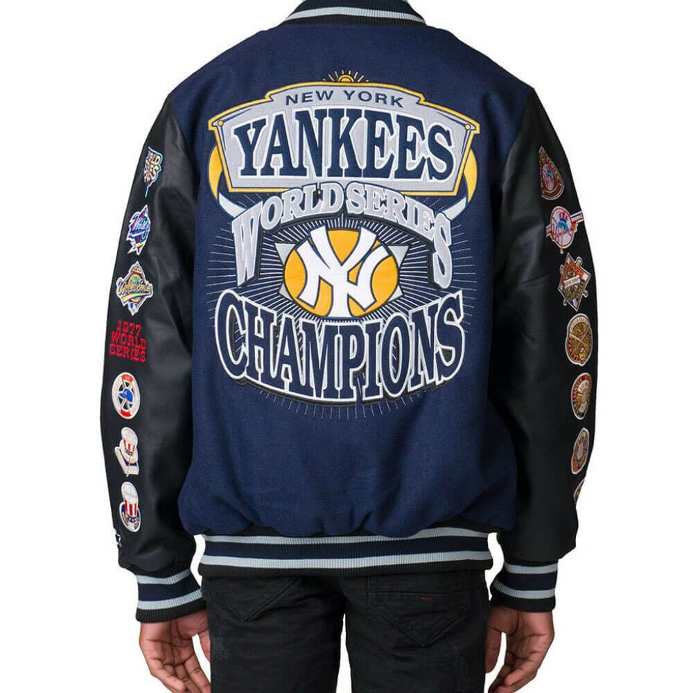 Maker of Jacket Sports Leagues Jackets MLB New York Yankees Wool Leather