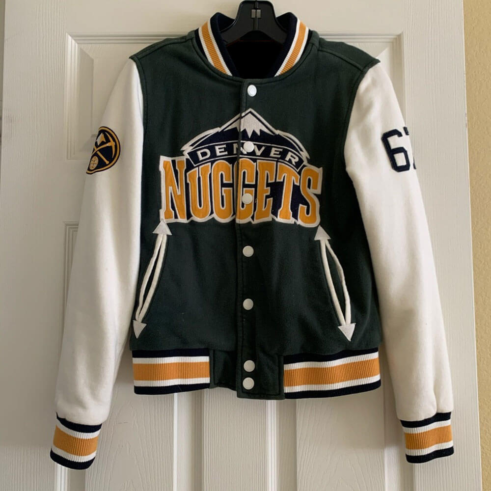 Women's Basketball Winter Bomber Jacket Support Denver Nuggets Coat