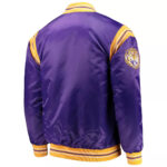 NCAA Purple Louisiana State Tigers Satin Jacket Back