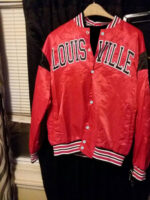 NCAA Team Louisville Cardinals Red Satin Jacket - Maker of Jacket