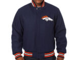 NFL Denver Broncos Embroidered Logo Wool Jacket