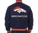 NFL Denver Broncos Embroidered Logo Wool Jacket