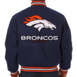 NFL Denver Broncos Embroidered Logo Wool Jacket