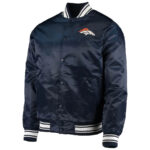 NFL Denver Broncos Navy Blue Satin Jacket