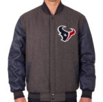 NFL Houston Texans Brown And Navy Varsity Jacket