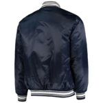 NFL Houston Texans Navy Blue Satin Snap Jacket