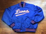 NFL Team Detroit Lions Blue Satin Jacket