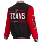NFL Team Houston Texans Navy And Red Varsity Jacket
