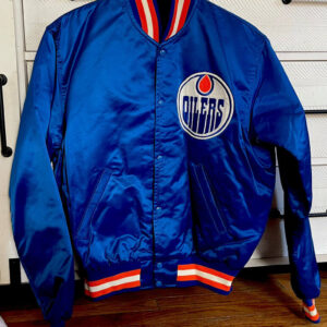 Heavyweight Satin Jacket Edmonton Oilers