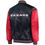 Navy Red Houston Texans NFL Satin Jacket
