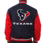Navy Red Houston Texans NFL Varsity Jacket