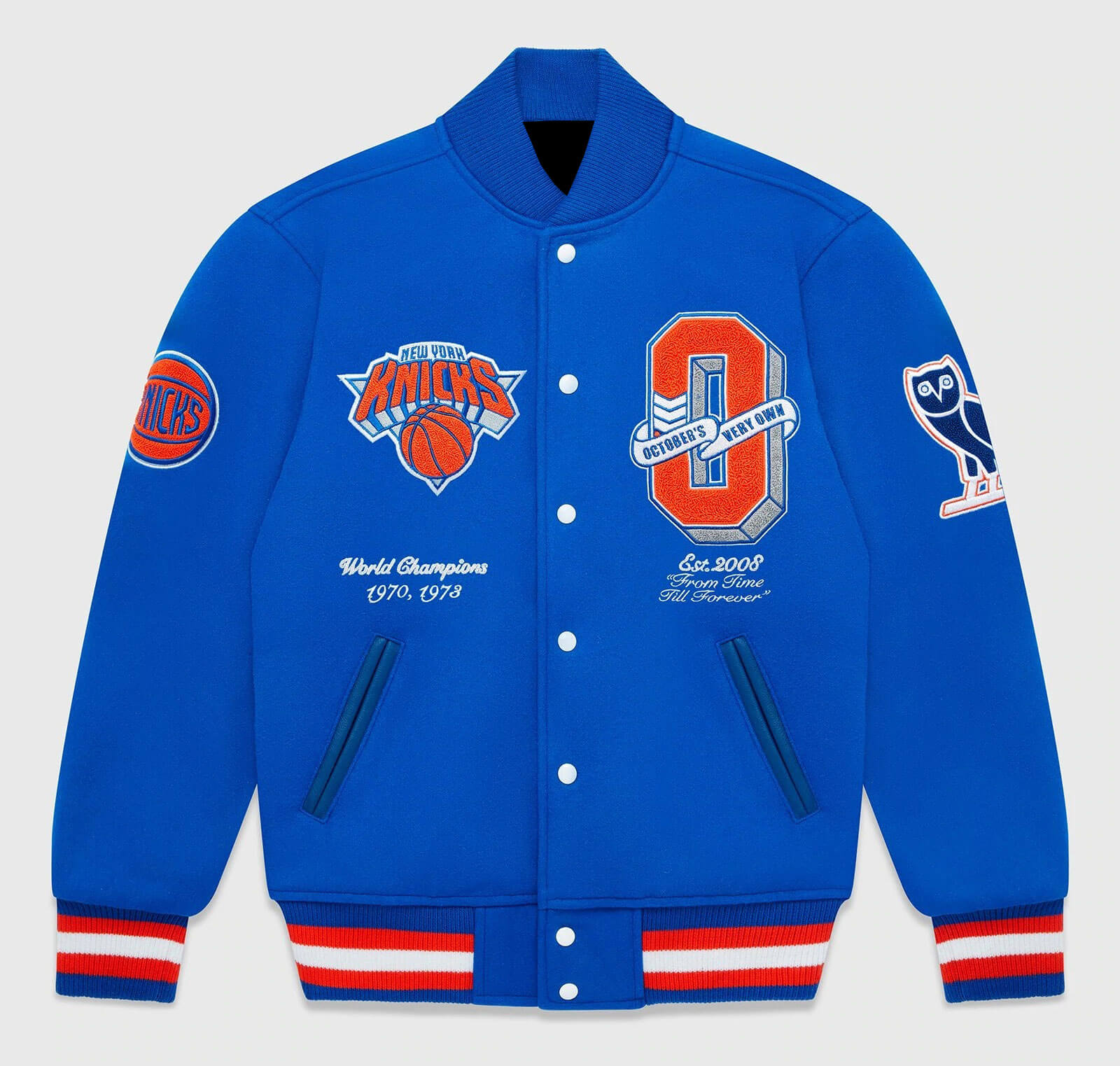 Maker of Jacket Sports Leagues Jackets NBA Teams Ovo New York Knicks Varsity