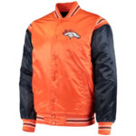 Orange Navy Denver Broncos NFL Satin Jacket