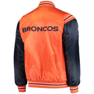 Orange Navy Denver Broncos NFL Satin Jacket