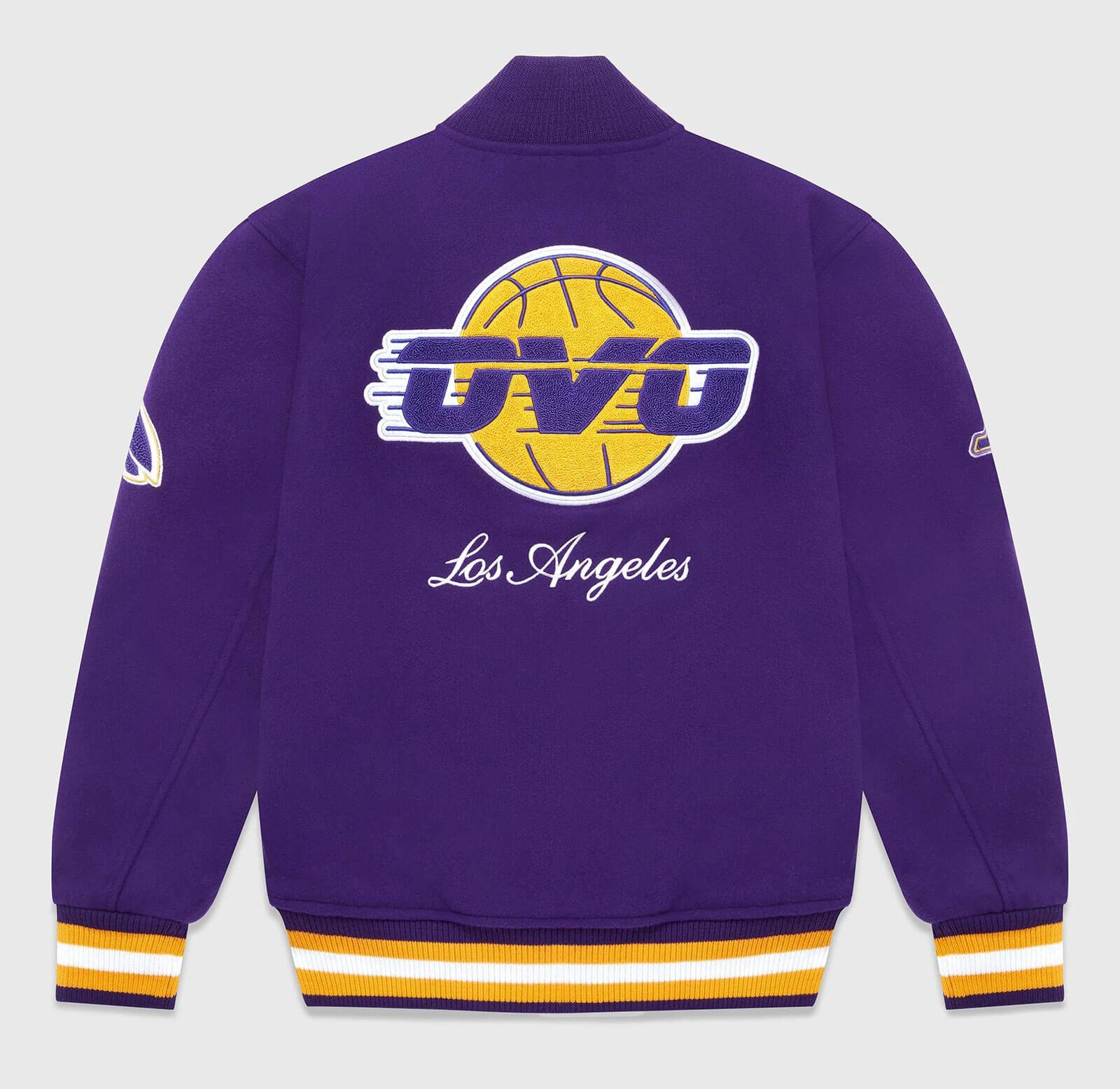 NBA Purple and Yellow LA Lakers Varsity Jacket - HJacket