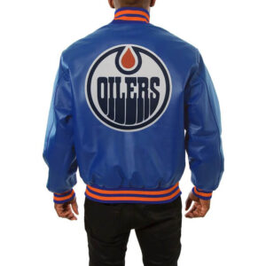 Royal NHL Edmonton Oilers Leather Jacket (back)