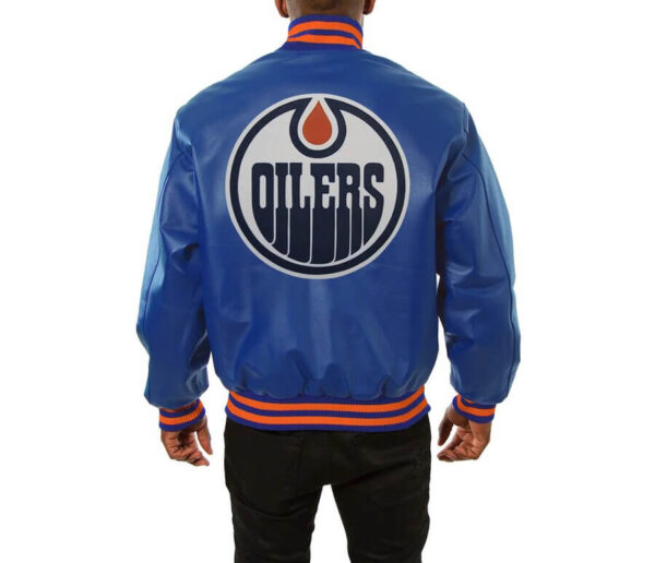 Royal NHL Edmonton Oilers Leather Jacket (back)