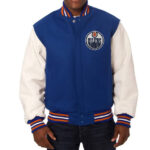 Royal NHL Edmonton Oilers Two Tone Jacket (Front)