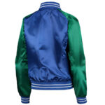 Seattle Seahawks NFL Blue And Green Satin Jacket Back