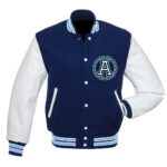 oronto Argonauts CFL Navy Blue And White Varsity Jacket
