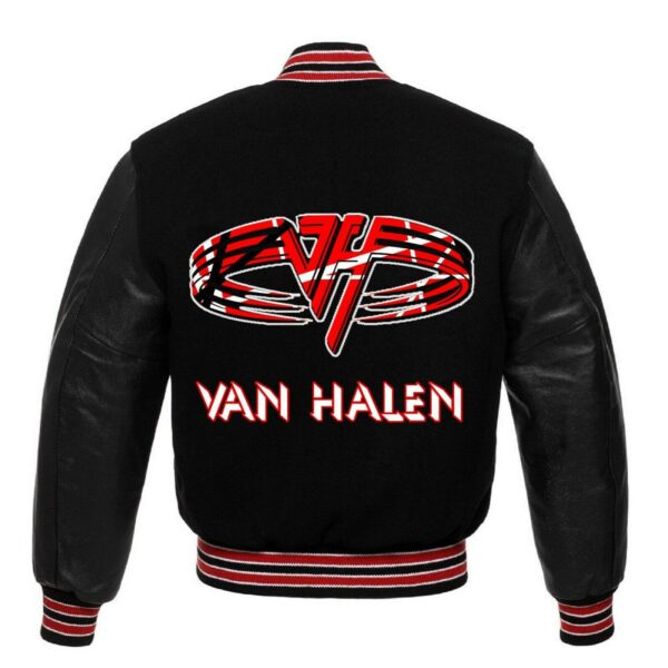 Van Halen Black Wool Leather Jacket