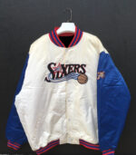 90's Philadelphia 76ers Sixers Delong NBA Windbreaker Jacket Size
