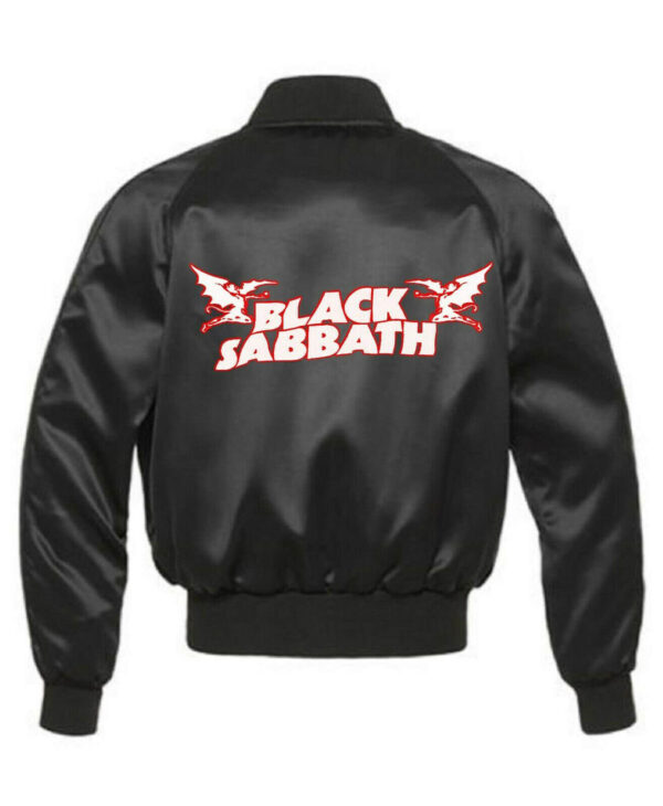 Vintage Black Sabbath Black Satin Jacket (2) Vintage Black Sabbath Black Satin Jacket