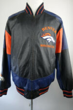 Vintage Denver Broncos NFL Team Leather Jacket