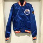 Vintage Edmonton Oilers NHL Satin Jacket (front)
