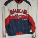 Vintage Jeff Hamilton Nascar Racing Leather Jacket