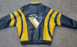 Vintage Pittsburgh Penguins Black Leather Jacket