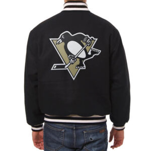 Vintage Pittsburgh Penguins Black Varsity Jacket