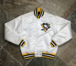 Vintage Pittsburgh Penguins White Satin Jacket