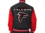 Atlanta Falcons NFL Black And Red Varsity Jacket