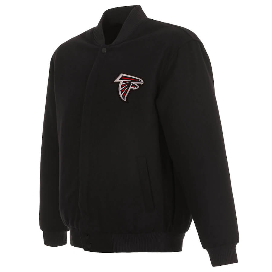 Atlanta Falcons NFL Black Varsity Jacket (1) Atlanta Falcons NFL Black Varsity Jacket