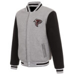 Atlanta Falcons NFL Gray And Black Varsity Jacket