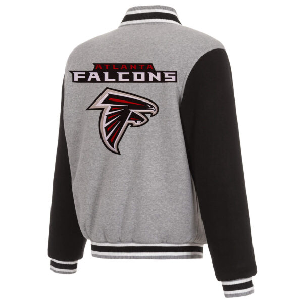 Atlanta Falcons NFL Gray And Black Varsity Jacket