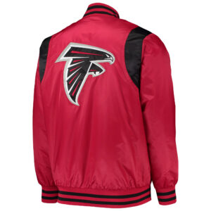 Atlanta Falcons NFL Red And Black Satin Jacket