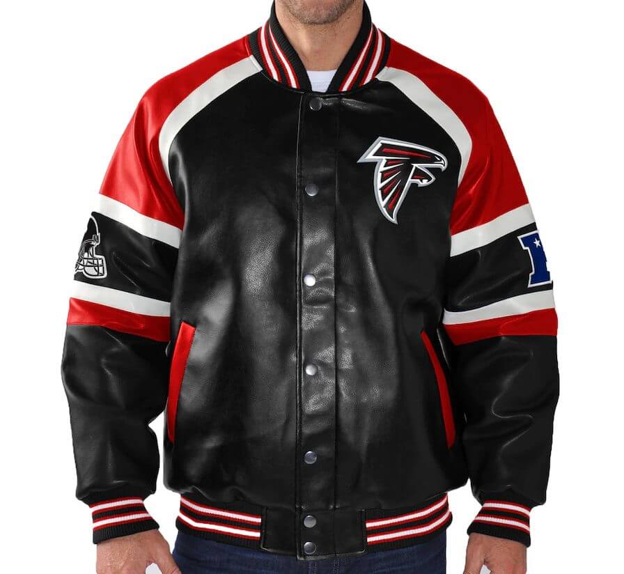 Atlanta Falcons NFL Sports Leather Jacket Maker of Jacket