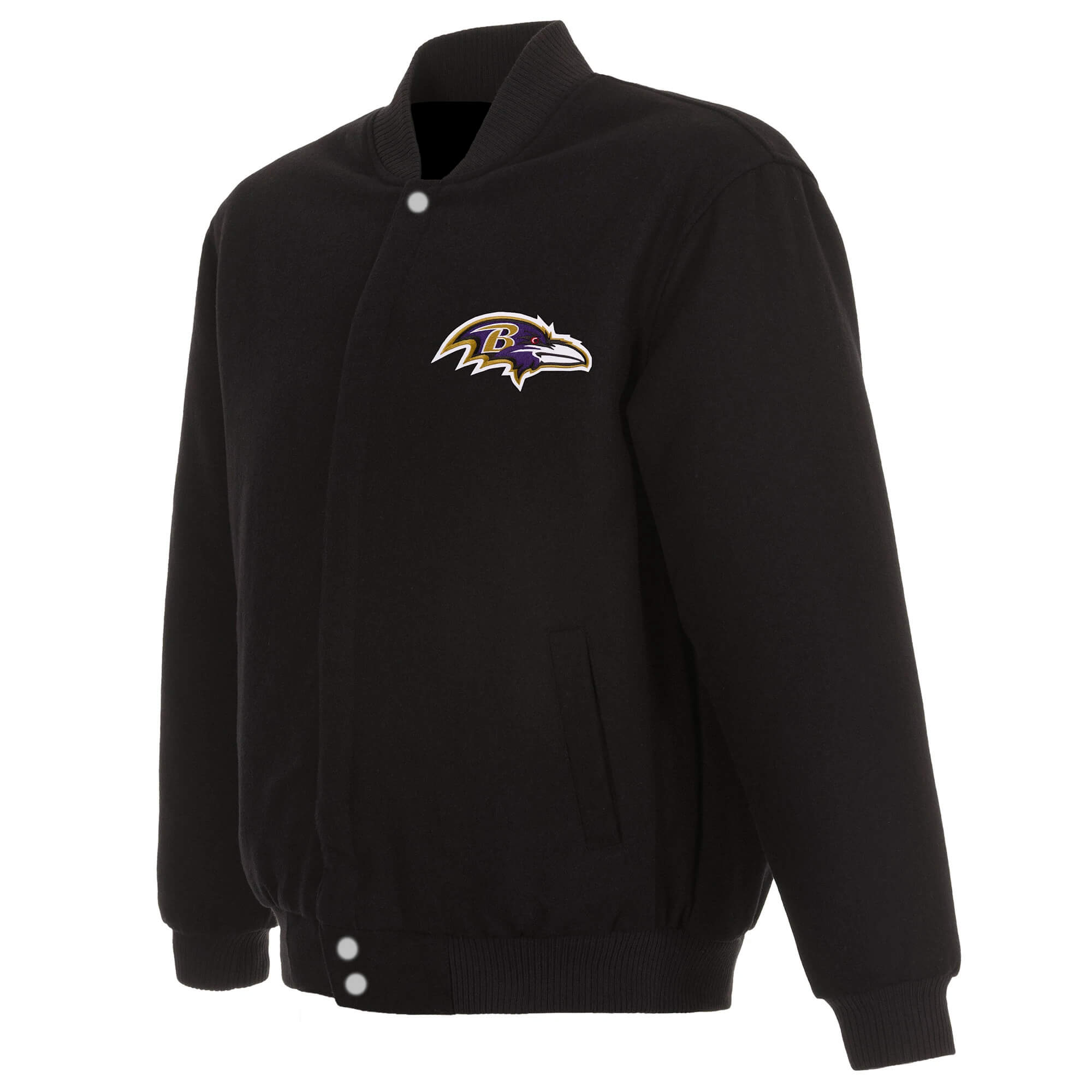 Baltimore Ravens NFL Black Varsity Jacket (1) Baltimore Ravens NFL Black Varsity Jacket