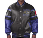 Baltimore Ravens NFL Multicolor Leather Jacket