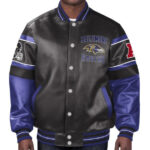 Baltimore Ravens NFL Multicolor Leather Jacket