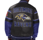 Baltimore Ravens NFL Multicolor Leather Jacket