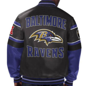 Baltimore Ravens NFL Multicolor Leather Jacket