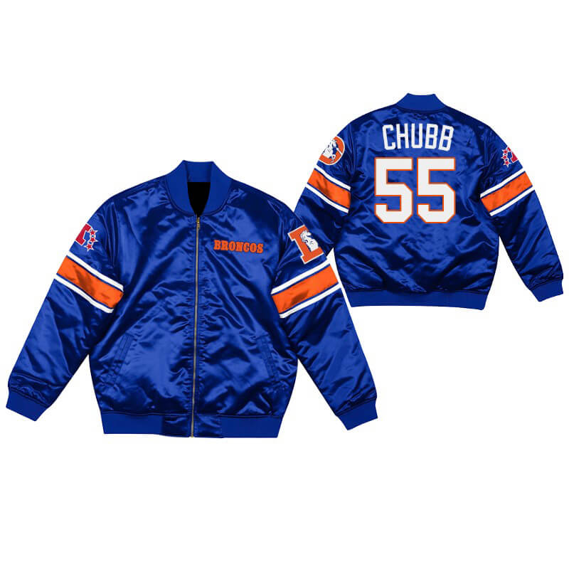 Bradley Chubb Denver Broncos NFL Satin Jacket (1) Bradley Chubb Denver Broncos NFL Satin Jacket