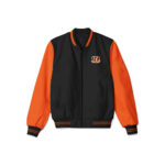 Cincinnati Bengals NFL Black And Orange Bomber Jacket